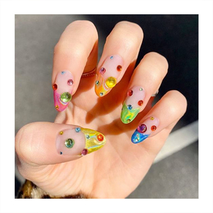 Di alta qualità mandorla stampa naturale sulle <span class=keywords><strong>unghie</strong></span> copertura completa durevole Gel morbido <span class=keywords><strong>unghie</strong></span> <span class=keywords><strong>finte</strong></span> autoadesive 24 pezzi <span class=keywords><strong>unghie</strong></span> artificiali - Product Image 6