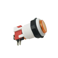 Bouton de console de jeu A4 de style américain, rond de 33 mm, verrouillable, détachable, à réinitialisation automatique, 5A 12V