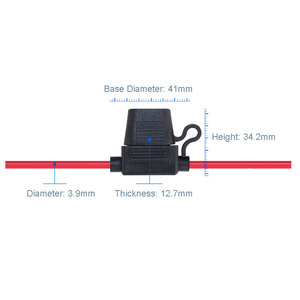 Porte-fusible étanche 12 lignes avec fil rouge, mini-<span class=keywords><strong>prise</strong></span> de fusible à lame pour véhicules automobiles, bateaux, camping-cars et remorques - Product Image 4