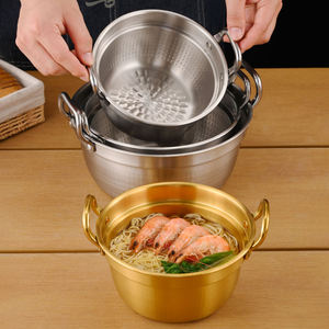 <span class=keywords><strong>Olla</strong></span> Coreana para Cocinar en Casa y al Aire Libre, Ollas de Acero Inoxidable 304, <span class=keywords><strong>Olla</strong></span> para Sopa con Tapa de Madera, Apta para Inducción - Product Image 5