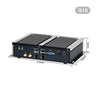 CPU sin ventilador de aleación de aluminio I3 I5 I7 placa base industrial PC con Rs232 USB Wlan VGA HD Wifi