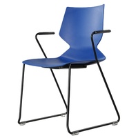 Chaise de bureau exécutive en acier robuste conforme à la norme EN16139, capacité de 150 kg, design ergonomique, empilable, style contemporain