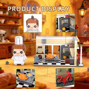 Bloques de Construcción MOC, Escena de Cocina en Miniatura, Adorno de Escritorio, Juguetes de Ensamblaje, Colección para Fans de Ratón Remy y <span class=keywords><strong>Linguini</strong></span> S0155 - Product Image 3