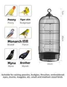 Villa di lusso Extra-Large Myna gabbia per uccelli a grandezza naturale in metallo gabbia per uccelli occhielli fantasia per pappagalli pappagallino <span class=keywords><strong>Cockatiel</strong></span> uccelli a grandezza naturale - Product Image 5