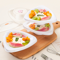 Boîte d'emballage en plastique transparente pour salade de yaourt glacé en forme de triangle
