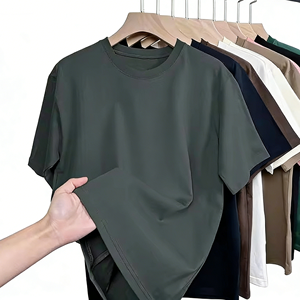 T-shirts décontractés pour hommes, 260 GSM, vente chaude, imprimés unis, manches courtes, mode, sport, respirants, Cleanfits - Product Image 1