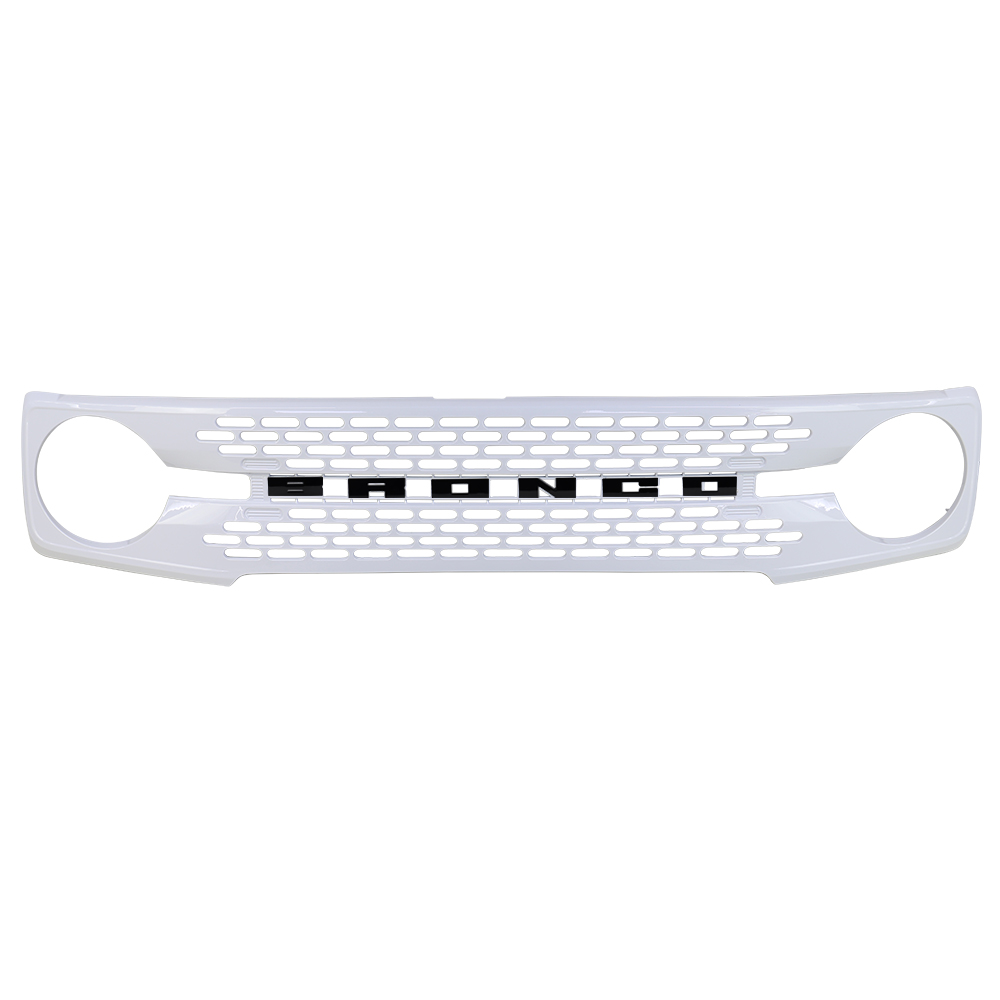 Белая решетка для переднего бампера Atubeix, Центральная решетка, подходящая для 2022 F-ord Bronco Raptor, автомобильные аксессуары