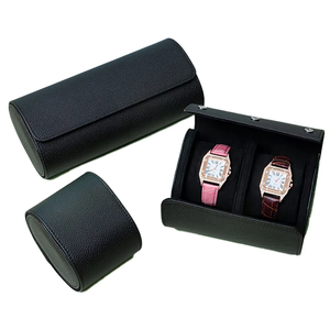 Custom Logo Luxury Saffiano Leather Single Watch <b>Roll</b> Case Portable Travel Wristwatch Storage Organizer <b>Box</b> - Product Image 1