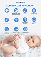 Nouveau 5 pouces bébé moniteur caméra 720p vidéo numérique bébé moniteur avec caméra audio bidirectionnel 3500 mahDétection de température