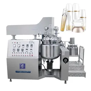 Face Cleaner Vacuum Homogenizer Emulsification Machine Mayonnaise Production Line Tomato Ketchup Cream Cheese Making Machine