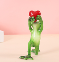 Figurine en résine de grenouille originale pour demande en mariage - Décoration artistique pour la Saint-Valentin et déclaration de mariage - Décoration tendance