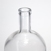 Bouteilles en verre rondes transparentes vides pour vin de fruits et boissons alcoolisées, personnalisées, 375 ml, 500 ml, 750 ml, en vente et pour l'exportation en gros