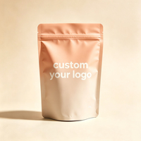 Op maat bedrukte logo stand-up pouch zakjes, hersluitbaar met ziplock ritssluiting, doypack verpakking voor voedsel, snacks, noten, gedroogd fruit en chocolade.