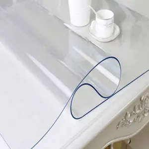 Table Cloth 1mm PVC Transparent Tablecloth Waterproof Rectangular Table Cover Pad Kitchen Oil-Proof Table Mat