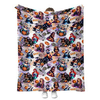 Nouvelle Couverture Douillette Automne 2026 en Polaire Sherpa et Flanelle – Idéale pour Lit, Canapé, Décoration de Chambre, Cadeaux de Fêtes et Halloween pour Filles et Femmes