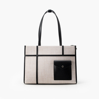 OEM ODM Logo personnalisé sac fourre-tout de luxe pour les femmes dames PU ou sac à main en cuir véritable avec fermeture à glissière