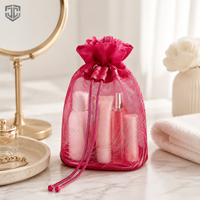 Bolsa de Organza Personalizada con Cordón, Bolsa de Regalo de Belleza GWP, Bolsa Cosmética Promocional al por Mayor, Marca Privada OEM