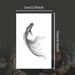 <span class=keywords><strong>Tatouage</strong></span> temporaire de <span class=keywords><strong>style</strong></span> encre de poisson-koi et de queue de poisson, <span class=keywords><strong>tatouage</strong></span> semi-permanent imperméable, dure 2 semaines, <span class=keywords><strong>tatouage</strong></span> à base de plantes pour le <span class=keywords><strong>bras</strong></span> - Product Image 2