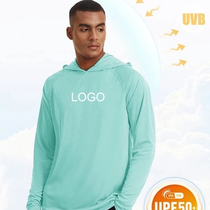 Vente en gros : Sweat à capuche de pêche pour hommes, haute performance, séchage rapide, protection UV, polyester uni, soie glacée, UPF 50 - Product Image 2