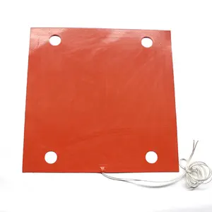 220v 100w 200*200mm 500*500mm flexible silicone heating pad rubber heater