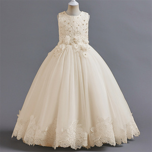 Outong-ropa de boda Yoliyolei, vestido de princesa de malla bordada, vestidos de fiesta de <span class=keywords><strong>Boutique</strong></span> de algodón para niña - Product Image 2