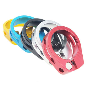Abrazadera de bicicleta de aleación de aluminio personalizada de alta calidad, abrazadera de tija de sillín de 31,8mm, abrazadera de tubo de acero de 34,9mm para bicicleta - Product Image 2