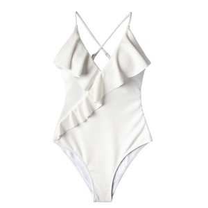 Maillot de bain une pièce sexy dos nu pour femme, collection été 2026, style bandeau, motif uni ou à carreaux, idéal pour la compétition sportive - Product Image 5