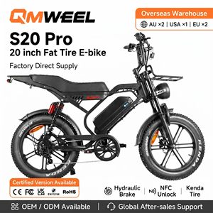 จักรยานไฟฟ้า QMHEEL S20 Pro Fat Bike พร้อมเบาะนั่งสำหรับเดินทางและตะแกรงบรรทุกสัมภาระ สำหรับพันธมิตรธุรกิจ OEM ODM คลังสินค้ายุโรป อิตาลี เนเธอร์แลนด์ - Product Image 1
