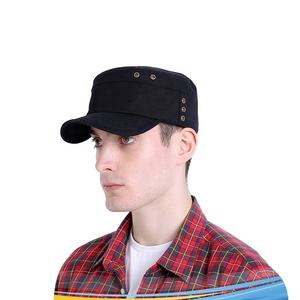 빈 남성 평면 상단 캡/싼 사용자 정의 로고/군사 하드 모자 도매 - Product Image 5