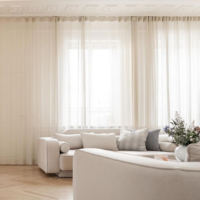 Cortinas de Tul con Textura de Lino de Lujo, con Pliegues en Forma de S Personalizables, Cenefas y Adornos para Ventanas