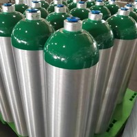 Bouteille de gaz médicale légère en aluminium, oxygénothérapie portable pour les soins à domicile et les premiers secours