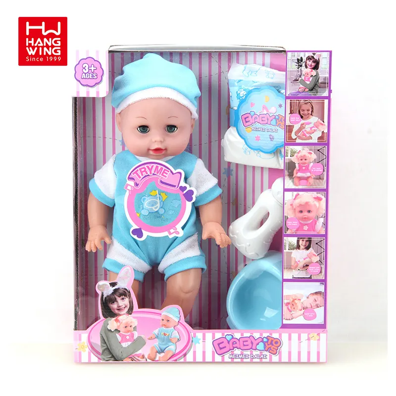 12.5 inch real looking silicone newborn vinyl baby dolls accessories diapers toilets feeding bottles with IC girls kids toys