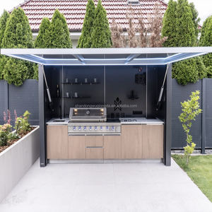 Luxo Modern Prefab <span class=keywords><strong>Modular</strong></span> Aço Inoxidável Outdoor <span class=keywords><strong>Kitchen</strong></span> Cabinet Set Cozinha pré-fabricada ao ar livre portátil - Product Image 3