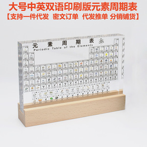 Expositor de Acrílico para la Tabla Periódica, Cristal Transparente, Elementos Químicos, Decoración para el Hogar, Material Educativo - Product Image 5