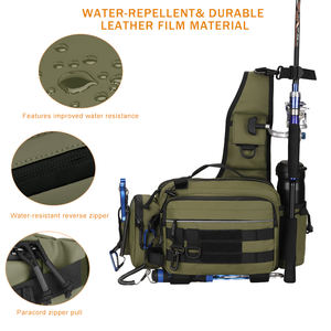 多機能フィッシングファニーパック耐水性タックルバッグ屋外釣りギアアクセサリーウエストバッグ釣りタックルバッグ - Product Image 4