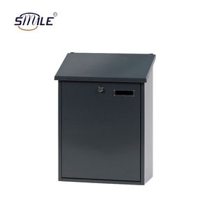 Metal Parcel Box Modern Galvanized Steel Lockable Wall Mounted Mailbox