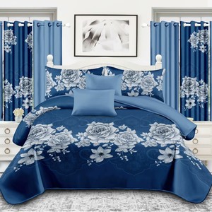 American Styles 10-Piece Bedroom <strong>Bed</strong> <strong>Sheet</strong> &amp; Curtain <strong>Valances</strong> Set Soft Touch Quilt Cover for Wholesale All Size for Hotel - Product Image 1