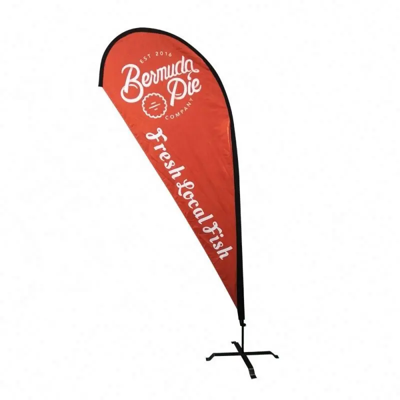 Banderas personalizadas directas de fábrica, promoción de vuelo portátil Rectangular, Bandera de playa impresa para exteriores, bandera de playa personalizada, publicidad