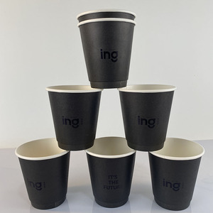 Vaso de papel desechable blanco de 8oz para café, impresión personalizada, ecológico, apto para alimentos, para té, jugo, bebidas para llevar. - Product Image 1
