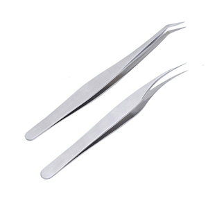 Pinces à cils à pointe en fibre de marque privée, logo personnalisé, pinces à cils à pointe en fibre pour extensions de cils en volume - Product Image 5