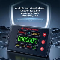 ELEWISE Meteran Arus Tegangan AC Digital Layar TFT Monitor Daya Multifungsi Pengukuran Faktor Daya Energi Frekuensi Tinggi