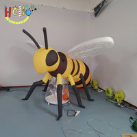 Modèle d'abeille gonflable géant personnalisé pour jardin, parc à thème, événement, publicité extérieure, décoration