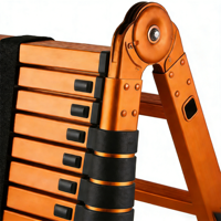 Échelle télescopique pliante moderne en alliage d'aluminium, échelle à chevrons extensible, échelle portable multifonctionnelle
