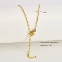 Vente en gros de bijoux à chaîne en acier inoxydable qui ne ternissent pas, collier et bracelet en plaqué or 18 ct imperméable et pendentif pour la fabrication de bijoux à faire soi-même