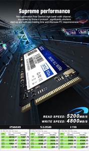 Für OSCOO <span class=keywords><strong>M</strong></span>.2 NVMe PCIe4.0 * 4 2280 3D TLC NAND Flash 256GB 512GB 1TB interne Solid State-Festplatte mit Original chip - Product Image 5