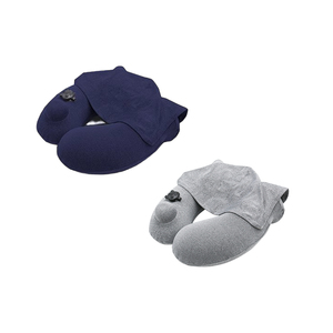 High Quality OMORY Portable Hooded Design Press Inflatable Neck <b>Pillow</b> Folded with Storage Bag for Office - Product Image 3