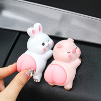 Ornement de voiture, figurine en résine mignonne et moelleuse, style dessin animé, célèbre sur internet, jouet anti-stress pour console centrale de voiture, décoration animale