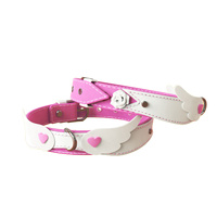 Kit intégré de pièces décoratives en cuir rose doux, personnalisable, pour harnais, avec support de logo, OEM ODM, vente en gros
