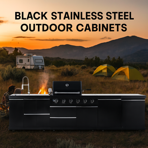 Cuisine d'été durable extérieure pour <span class=keywords><strong>piscine</strong></span>/jardin/bord de mer/<span class=keywords><strong>camping</strong></span> Barbecue de cuisine extérieure en acier inoxydable 304 en forme de L - Product Image 5