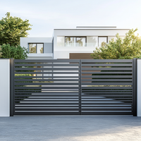 Portes coulissantes automatiques pour garages, appartements, villas et parcs - Fer forgé moderne avec revêtement en poudre, avec matériel de verrouillage de portail et interphone